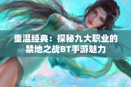 重溫經(jīng)典：探秘九大職業(yè)的禁地之戰(zhàn)BT手游魅力