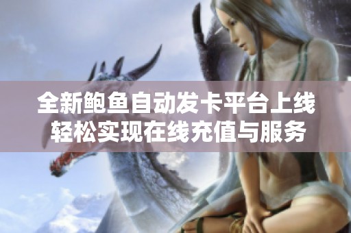 全新鮑魚自動(dòng)發(fā)卡平臺上線 輕松實(shí)現(xiàn)在線充值與服務(wù)管理