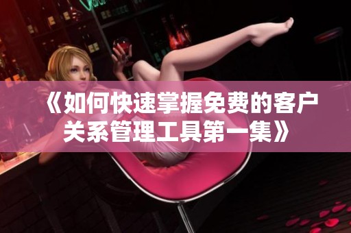 《如何快速掌握免費的客戶關系管理工具第一集》