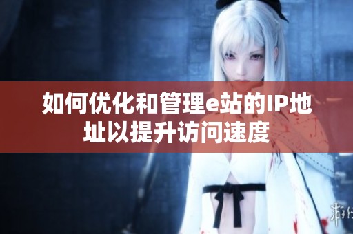 如何優(yōu)化和管理e站的IP地址以提升訪問速度
