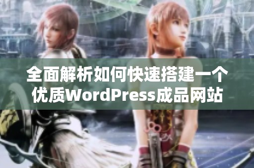 全面解析如何快速搭建一個(gè)優(yōu)質(zhì)WordPress成品網(wǎng)站