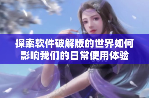 探索軟件破解版的世界如何影響我們的日常使用體驗(yàn)