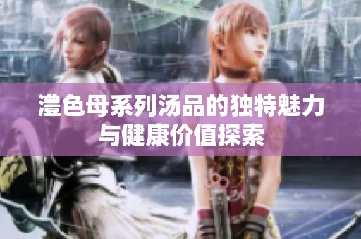 澧色母系列湯品的獨特魅力與健康價值探索