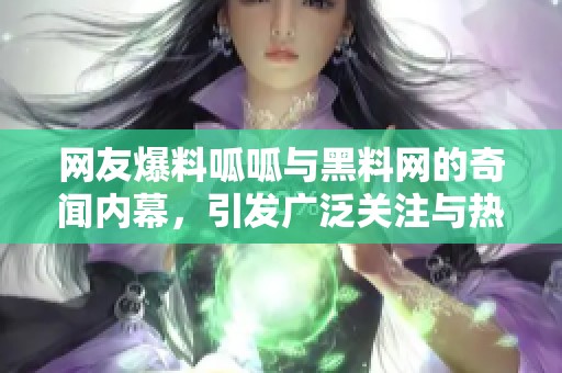 網(wǎng)友爆料呱呱與黑料網(wǎng)的奇聞內(nèi)幕，引發(fā)廣泛關(guān)注與熱議