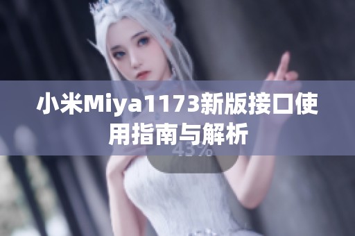 小米Miya1173新版接口使用指南與解析