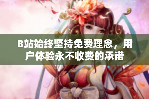 B站始終堅持免費理念，用戶體驗永不收費的承諾