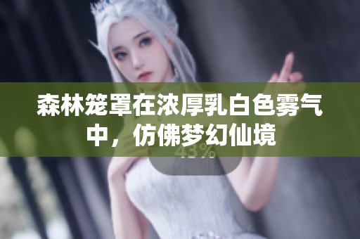 森林籠罩在濃厚乳白色霧氣中，仿佛夢(mèng)幻仙境
