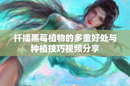 扦插黑莓植物的多重好處與種植技巧視頻分享