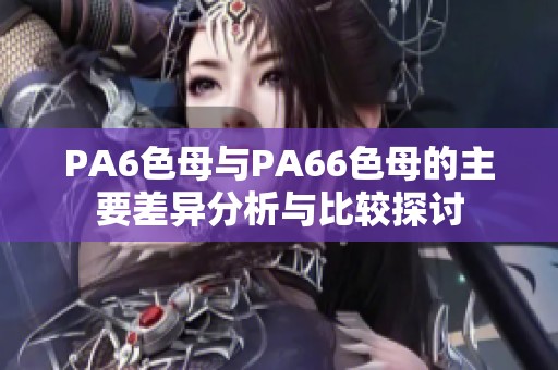 PA6色母與PA66色母的主要差異分析與比較探討