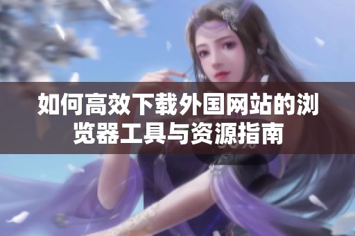 如何高效下載外國網(wǎng)站的瀏覽器工具與資源指南