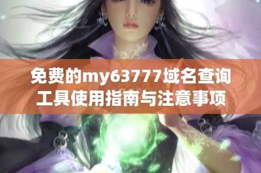 免費的my63777域名查詢工具使用指南與注意事項