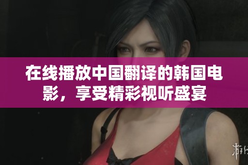 在線播放中國(guó)翻譯的韓國(guó)電影，享受精彩視聽盛宴
