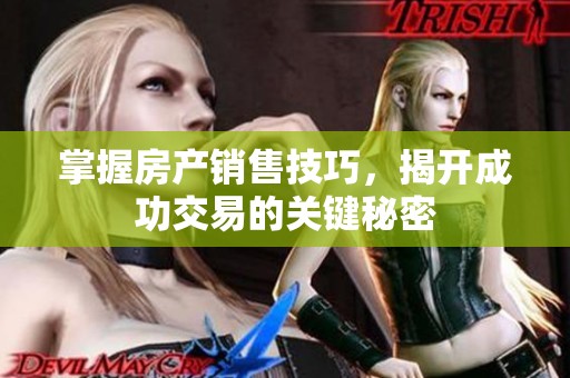 掌握房產銷售技巧，揭開成功交易的關鍵秘密