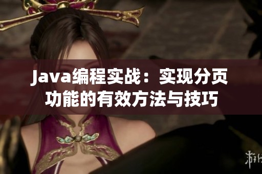 Java編程實(shí)戰(zhàn)：實(shí)現(xiàn)分頁(yè)功能的有效方法與技巧