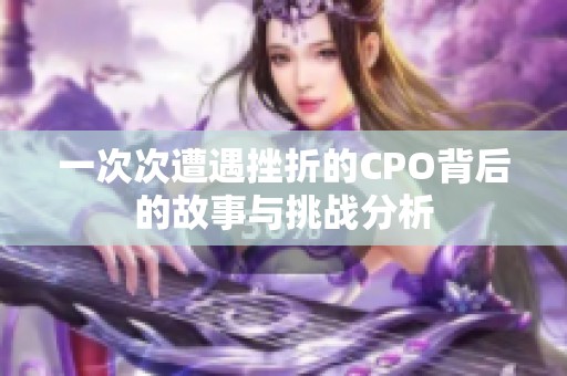 一次次遭遇挫折的CPO背后的故事與挑戰(zhàn)分析