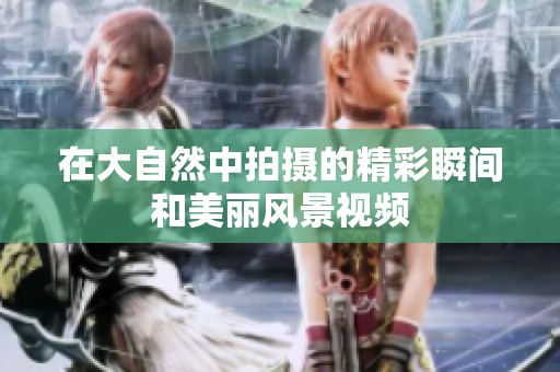 在大自然中拍攝的精彩瞬間和美麗風(fēng)景視頻