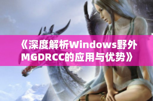 《深度解析Windows野外MGDRCC的應(yīng)用與優(yōu)勢》