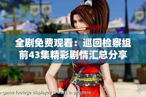 全劇免費(fèi)觀看：巡回檢察組前43集精彩劇情匯總分享